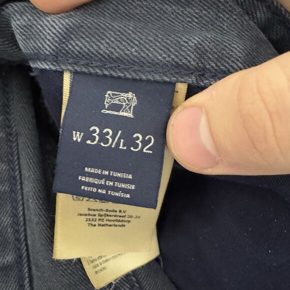 Scotch & Soda Ralston Jeans Mens 33x29 Blue Denim Zip Fly Cotton Casual - Picture 9 of 10